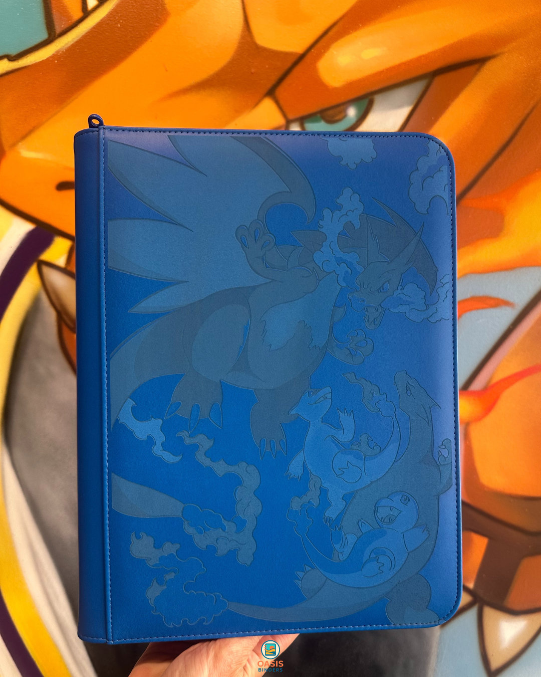 Blue Mega Charizard X Custom Binder 9 Pocket