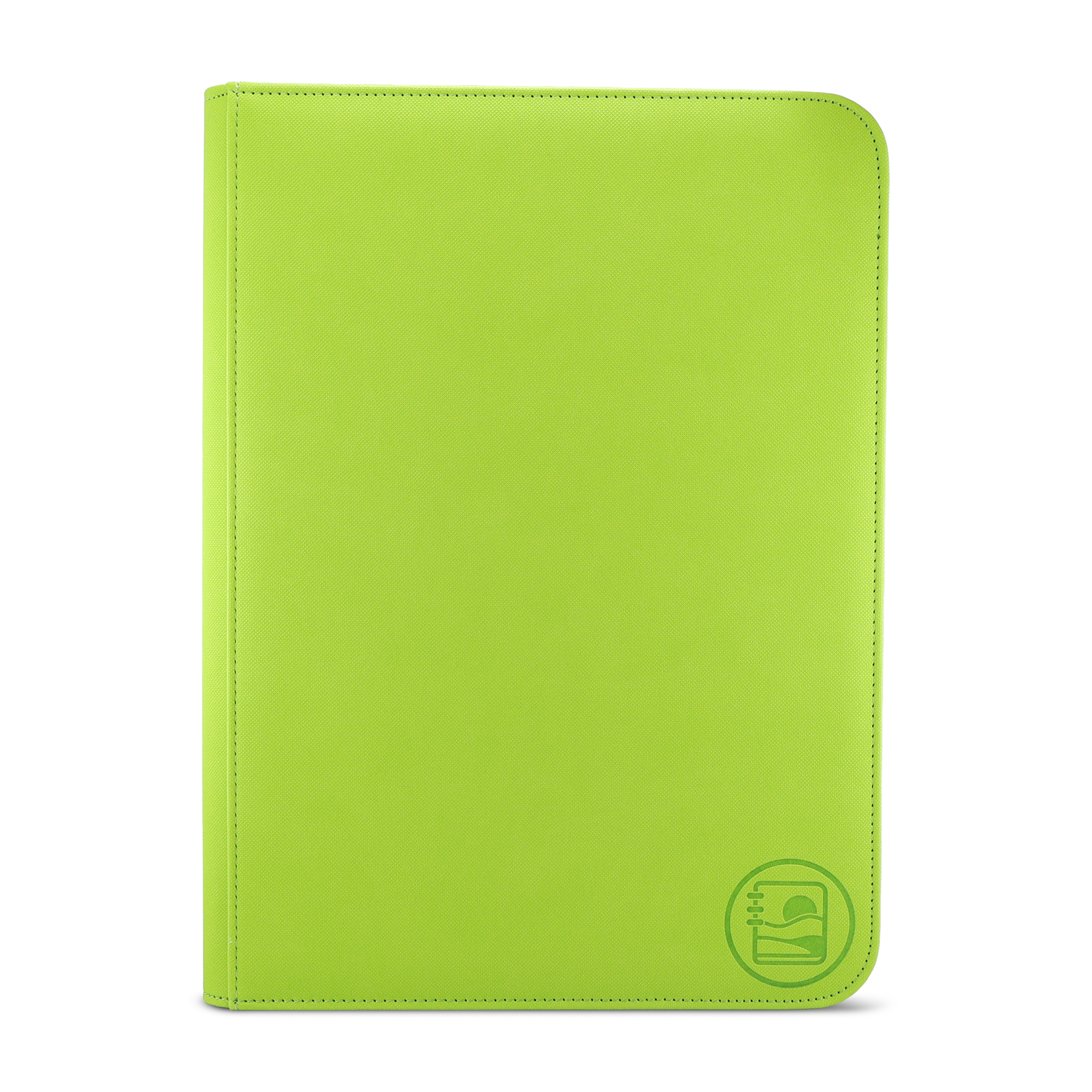 Golden Series - 9 Pocket Zip Binder in Lime Green