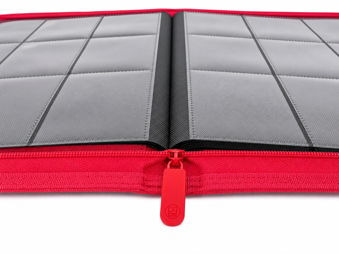Golden Series - 9 Pocket Zip Binder in Red