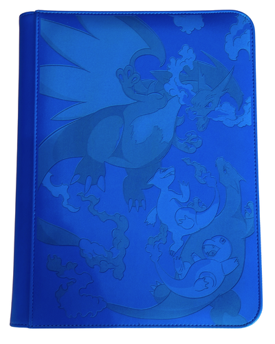 Blue Mega Charizard X Custom Binder 9 Pocket