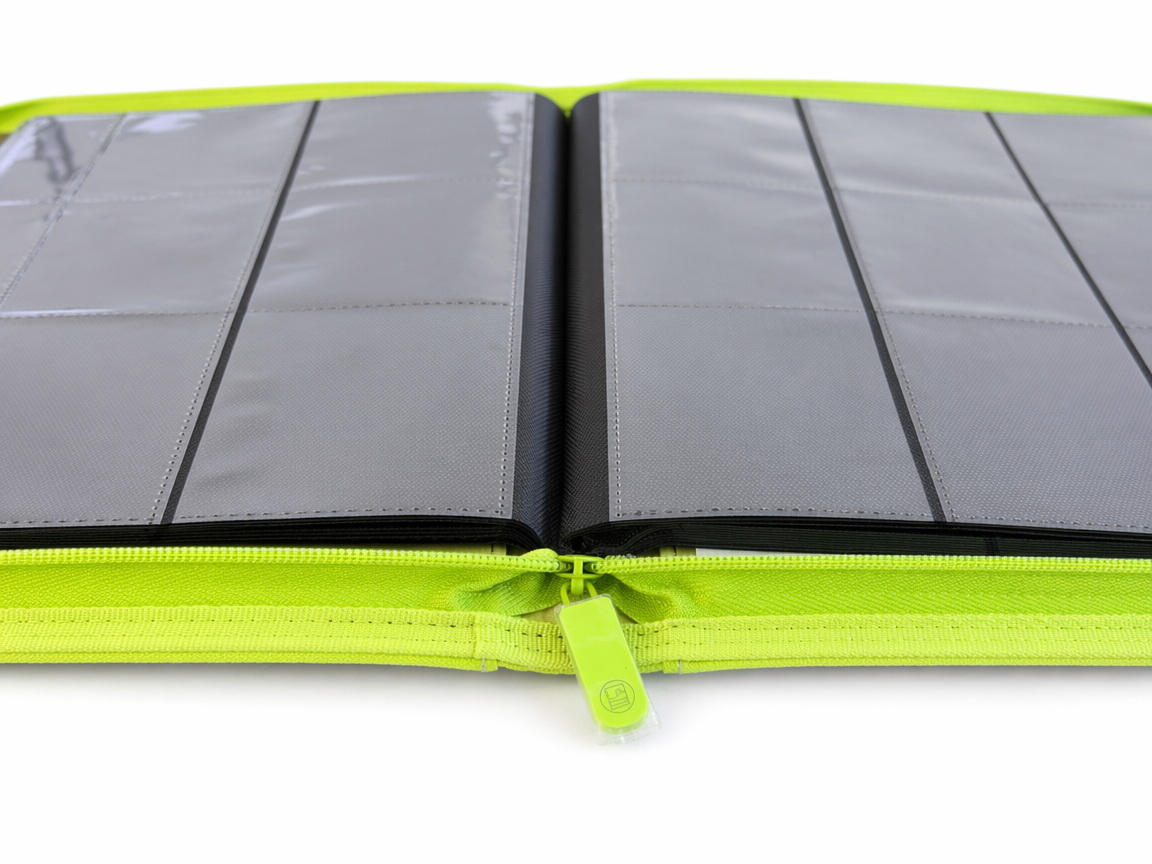 Golden Series - 9 Pocket Zip Binder in Lime Green