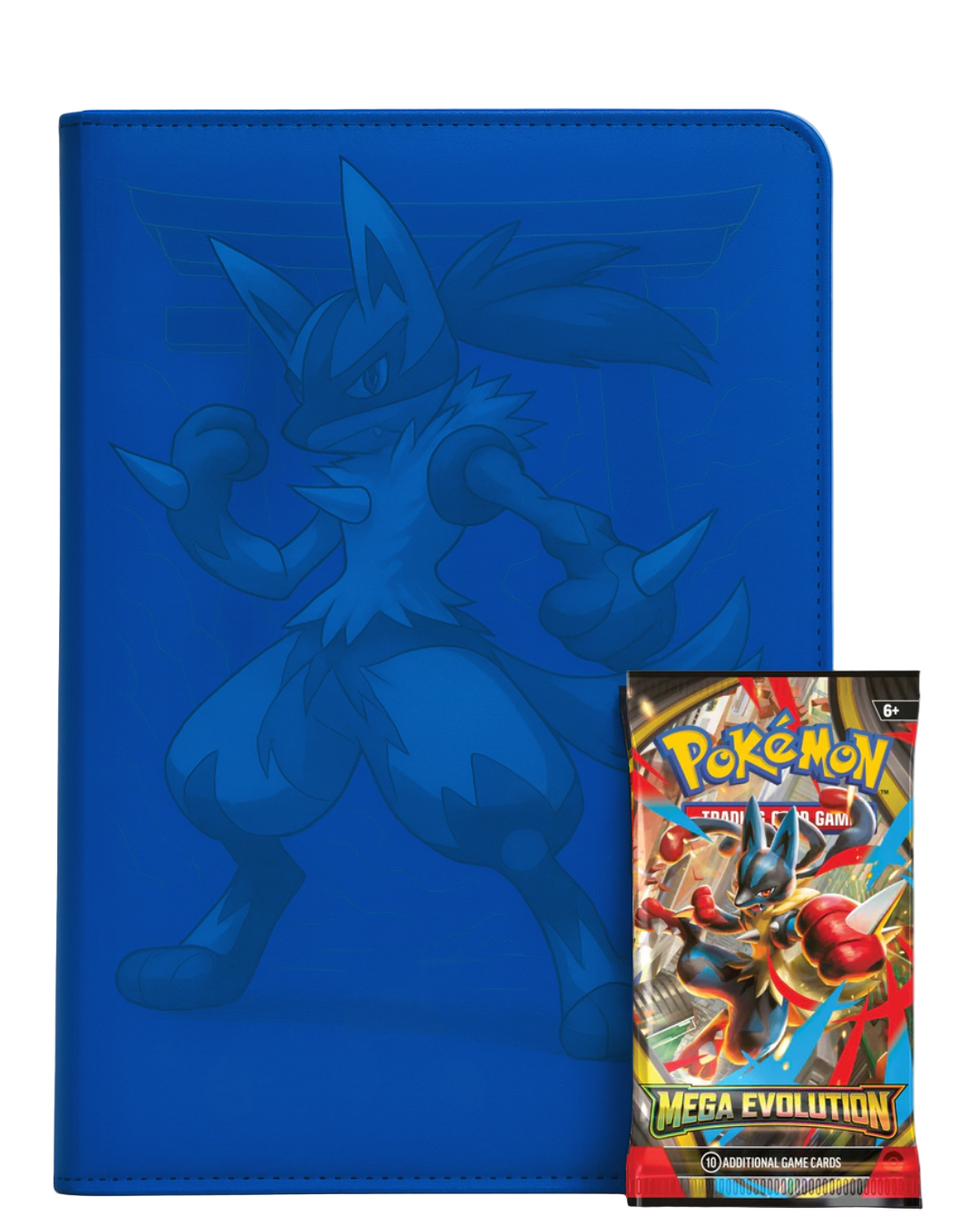 Mega Lucario Custom Binder and Mega Evolutions Booster Pack